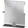 Duravit Sivida miroir, chrome, 650x36x650mm, éclairage à poser, interrupteur à détecteur, raccordement au réseau, SV7421010490000, SV7421010490000