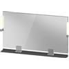 Duravit Sivida miroir, chrome, 1250x36x650mm, éclairage à poser, interrupteur à détecteur, raccordement au réseau, SV7424010490000, SV7424010490000