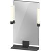 Duravit Sivida miroir, noir diamant mat, 450x36x650mm, éclairage à poser, interrupteur à détecteur, raccordement au réseau, SV74200BD490000, SV74200BD490000