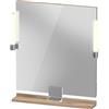 Duravit Sivida miroir, chrome, 650x36x650mm, éclairage à poser, interrupteur à détecteur, raccordement au réseau, SV7421010550000, SV7421010550000