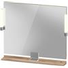 Duravit Sivida miroir, chrome, 850x36x650mm, éclairage à poser, interrupteur à détecteur, raccordement au réseau, SV7422010550000, SV7422010550000