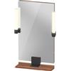 Duravit Sivida miroir, noir diamant mat, 450x36x650mm, éclairage à poser, interrupteur à détecteur, raccordement au réseau, SV74200BD790000, SV74200BD790000