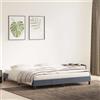 vidaXL Struttura letto senza materasso grigio scuro 180x220 cm velluto