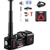 VEVOR Cric elettrico VEVOR 5T, cric elettrico a forbice con pompa integrata, smontagomme da 12 V, avvitatore elettrico di ricambio e kit cric a luce LED