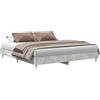 vidaXL Struttura letto senza materasso grigio cemento 180x200 cm materiale a base di legno