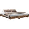 vidaXL Struttura letto senza materasso in rovere fumé 160x200 cm materiale a base di legno