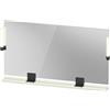 Duravit Sivida miroir, noir diamant mat, 1330x36x650mm, éclairage à poser, interrupteur à détecteur, raccordement au réseau, SV74250BDHH0000, SV74250BDHH0000