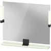 Duravit Sivida miroir, noir diamant mat, 850x36x650mm, éclairage à poser, interrupteur à détecteur, raccordement au réseau, SV74220BDHH0000, SV74220BDHH0000