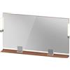 Duravit Sivida miroir, chrome, 1330x36x650mm, éclairage à poser, interrupteur à détecteur, raccordement au réseau, SV7425010790000, SV7425010790000