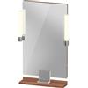 Duravit Sivida miroir, chrome, 450x36x650mm, éclairage à poser, interrupteur à détecteur, raccordement au réseau, SV7420010790000, SV7420010790000