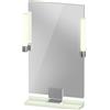 Duravit Sivida miroir, chrome, 450x36x650mm, éclairage à poser, interrupteur à détecteur, raccordement au réseau, SV7420010HH0000, SV7420010HH0000