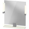 Duravit Sivida miroir, chrome, 650x36x650mm, éclairage à poser, interrupteur à détecteur, raccordement au réseau, SV7421010HH0000, SV7421010HH0000