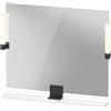 Duravit Sivida miroir, noir diamant mat, 850x36x650mm, éclairage à poser, interrupteur à détecteur, raccordement au réseau, SV74220BD220000, SV74220BD220000