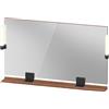 Duravit Sivida miroir, noir diamant mat, 1250x36x650mm, éclairage à poser, interrupteur à détecteur, raccordement au réseau, SV74240BD790000, SV74240BD790000