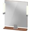 Duravit Sivida miroir, chrome, 650x36x650mm, éclairage à poser, interrupteur à détecteur, raccordement au réseau, SV7421010790000, SV7421010790000