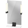 Duravit Sivida miroir, noir diamant mat, 450x36x650mm, éclairage à poser, interrupteur à détecteur, raccordement au réseau, SV74200BD220000, SV74200BD220000