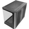 Mars Gaming MC-FUSION Gaming ATX ATX continuo curvo in vetro temperato a doppia camera Nero