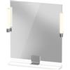 Duravit Sivida miroir, chrome, 650x36x650mm, éclairage à poser, interrupteur à détecteur, raccordement au réseau, SV7421010180000, SV7421010180000