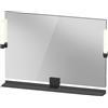 Duravit Sivida miroir, noir diamant mat, 1050x36x650mm, éclairage à poser, interrupteur à détecteur, raccordement au réseau, SV74230BD490000, SV74230BD490000