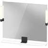 Duravit Sivida miroir, noir diamant mat, 850x36x650mm, éclairage à poser, interrupteur à détecteur, raccordement au réseau, SV74220BD180000, SV74220BD180000