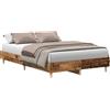 vidaXL Struttura letto senza materasso in legno di recupero 135x190cm materiale a base di legno