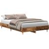 vidaXL Struttura letto senza materasso in legno recuperato 120x190cm materiale a base di legno