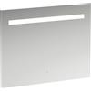 Laufen Miroir Leelo courant avec éclairage LED horizontal intégré, cadre en aluminium, 900 mm, version avec 1 interrupteur à capteur tactile, H4476529501441, H4476529501441