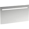Laufen Miroir Leelo courant avec éclairage LED horizontal intégré, cadre en aluminium, 1300 mm, version avec 3 interrupteurs à capteur tactile, H4476839501441, H4476839501441