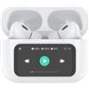 Celly Cuffie Bluetooth SoundLED True Wireless con display LED ANC e ENC Bianco