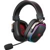 Havit 6939119065584, cablato e wireless, gioco, 341 g, cuffie, nero, rosso