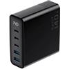 Havit UCLE004 EU - Caricabatterie da viaggio GaN a cinque porte da 140 W, nero