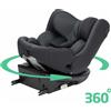 Bebeconfort EvolveFix i-Size, seggiolino auto 360 girevole, 0-12 anni, 40-150 cm, girevole, 9 posizioni del poggiatesta, 5 posizioni reclinabili, Nero Tinto