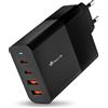 NGS Caricatore da Parete 100W 4 Porte Universale GaN Ricarica Rapida USB-C USB-A