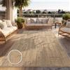 Paco Home Tappeto da esterno resistente alle intemperie Balcone Soggiorno Design boho Motivo astratto Beige Dimensioni 120x160 cm