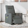 vidaXL Sedia da massaggio elettrica in tessuto grigio scuro