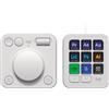 Logitech Master Series MX Creative Console - Set di tastiera e tastierino numerico - Retroilluminato - USB-C - Grigio pallido