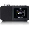 Lenco CR-625BK - Radiosveglia DAB+/FM con display a colori, sleep timer e funzione di doppio allarme - Nero