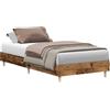 vidaXL Struttura letto senza materasso in legno di recupero 75x190cm Materiale a base di legno