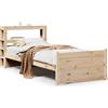 vidaXL Struttura letto con testiera senza materasso 75x190 cm