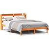 vidaXL Struttura letto con testiera senza materasso Wax brown 150x200 cm