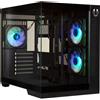 BitFenix BFC-TRI-300-KKGSK-3A, Full Tower, PC, Nero, ATX, Micro ATX, Mini-ITX, Plastica, Acciaio, Vetro temperato, 17,5 cm