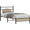 vidaXL Struttura letto senza materasso rovere Sonoma 80x200 cm materiale a base di legno