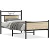 vidaXL Struttura letto senza materasso rovere Sonoma 90x200 cm materiale a base di legno