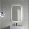 Talos Specchio da bagno con illuminazione TALOS LED ALVITO in nero opaco 70x43 cm - specchio con funzione di sensore per le onde della mano - adatto a locali umidi grazie alla cornice in alluminio