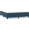 vidaXL Letto a molle senza materasso blu scuro 180x210 cm in velluto