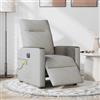 vidaXL Sedia da massaggio elettrica in tessuto grigio nuvola