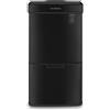 ADEVA Les Collectors Bidone a sensore nero N°1015, Capacità 69L, 3 scomparti (47+11+11L), Apertura superiore automatica, Sistema di rilevamento a infrarossi, Chiusura silenziosa, Design