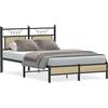 vidaXL Struttura letto senza materasso rovere Sonoma 120x190 cm materiale a base di legno