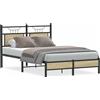 vidaXL Struttura letto senza materasso rovere Sonoma 120x200 cm materiale a base di legno