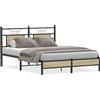 vidaXL Struttura letto senza materasso rovere Sonoma 140x200 cm materiale a base di legno